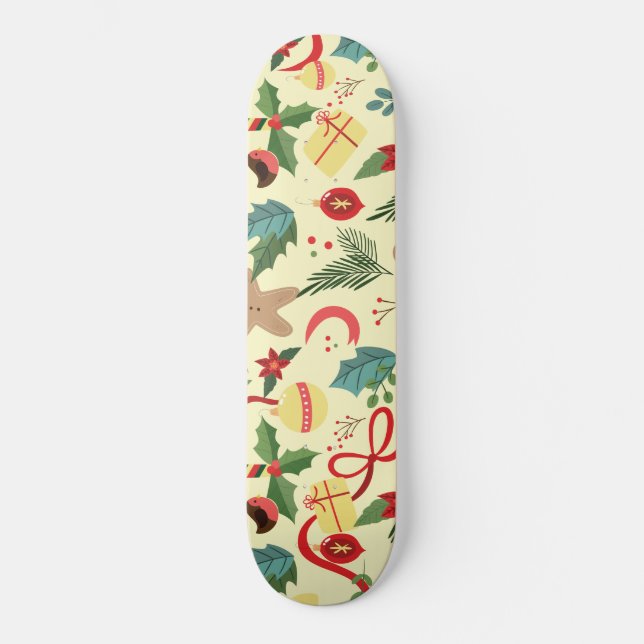 Julmönster Mini Skateboard Bräda 18,5 Cm (Framsida)