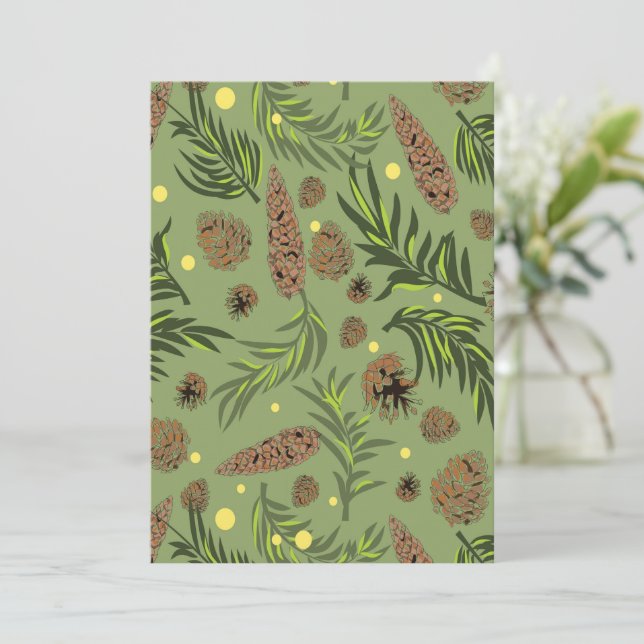 Julmönster, Tall Snö 11 Kort (Stående Fram)