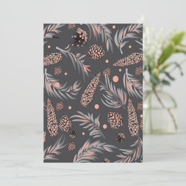 Julmönster, Tall Snö Kort (Stående Fram)