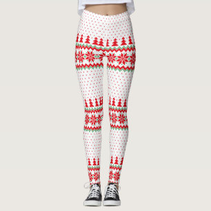 Julmönster Xmas Leggings, Jul Outfit Leggings