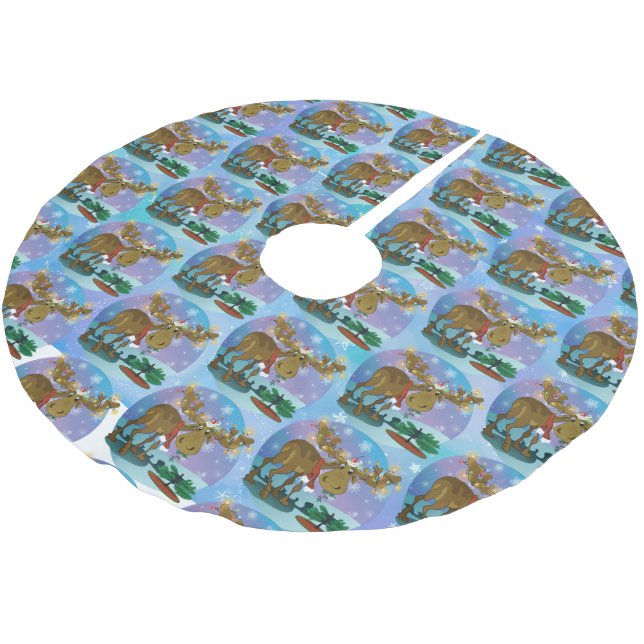 Julmoose Julgransmatta Borstad Polyester (Vinklad)