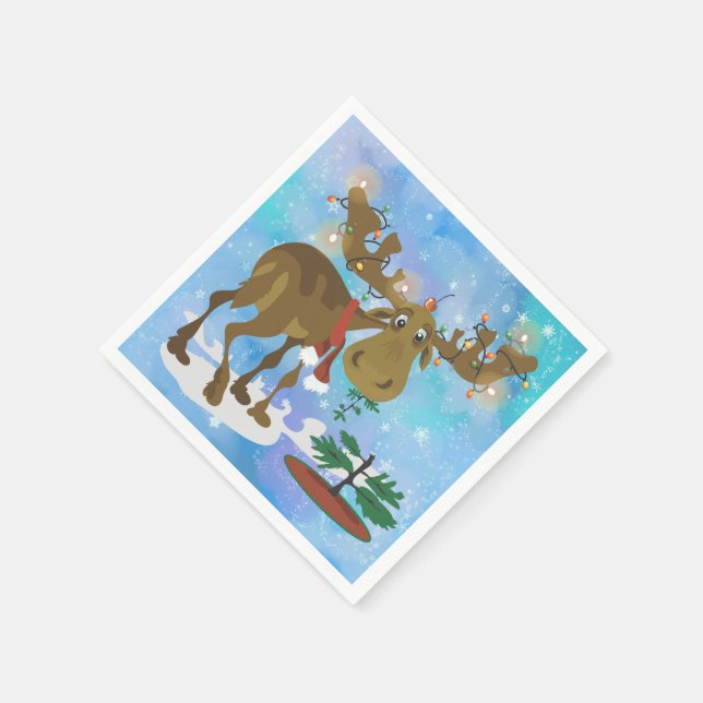 Julmoose Pappersservett (Hörn)