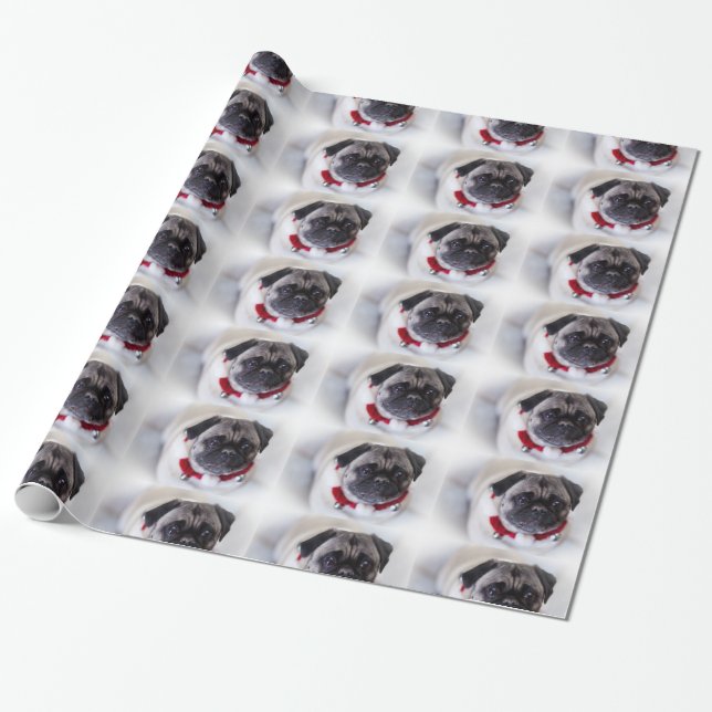 Julmops i snön presentpapper (Utrullad)