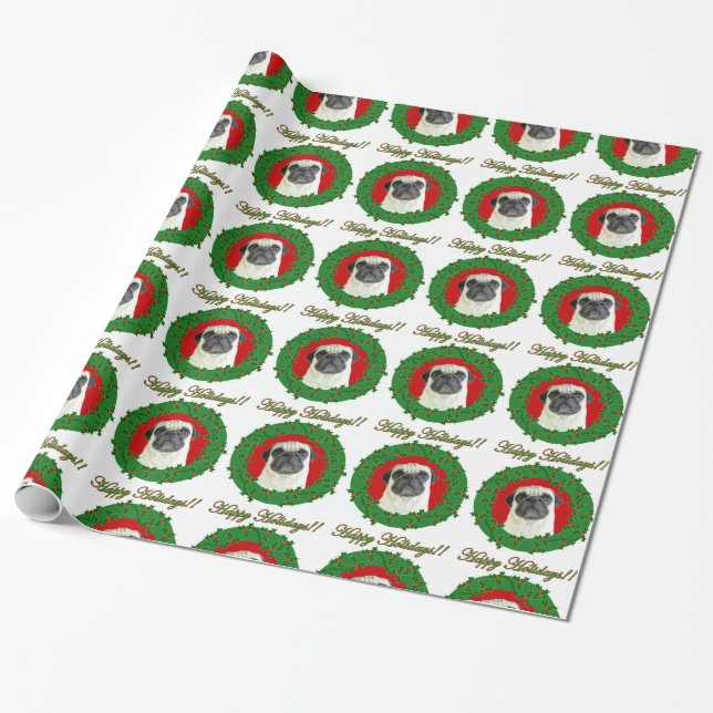 Julmops som slår in papper presentpapper (Utrullad)