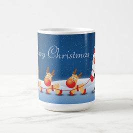 Julmorfing Mugg/Santa och Reindeer Magisk Mugg