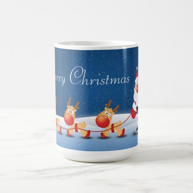 Julmorfing Mugg/Santa och Reindeer Magisk Mugg (Center)