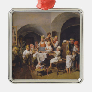 Julmorgon (av Ferdinand Georg Waldmüller) Julgransprydnad Metall