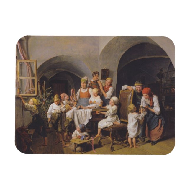Julmorgon (av Ferdinand Georg Waldmüller) Magnet (Horisontell)