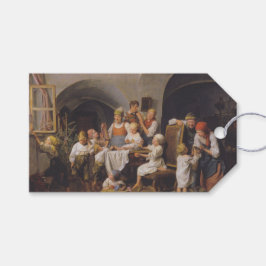 Julmorgon (av Ferdinand Georg Waldmüller) Presentetikett