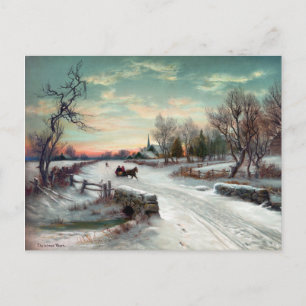 JULMORGON, c1885. Helg Vykort