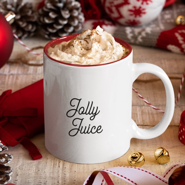 Julmorgon Jolly Festive Stocking Stuffer Två-Tonad Mugg (Skapare uppladdad)