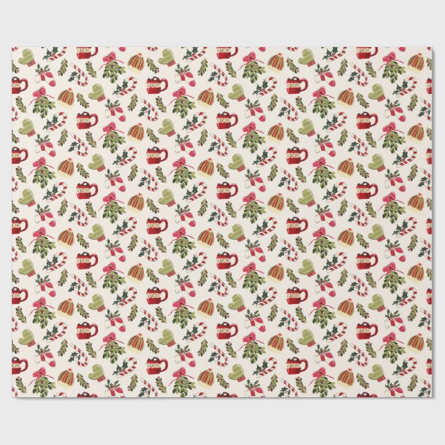 Julmorgon med kakao och marmelad presentpapper (Platt)