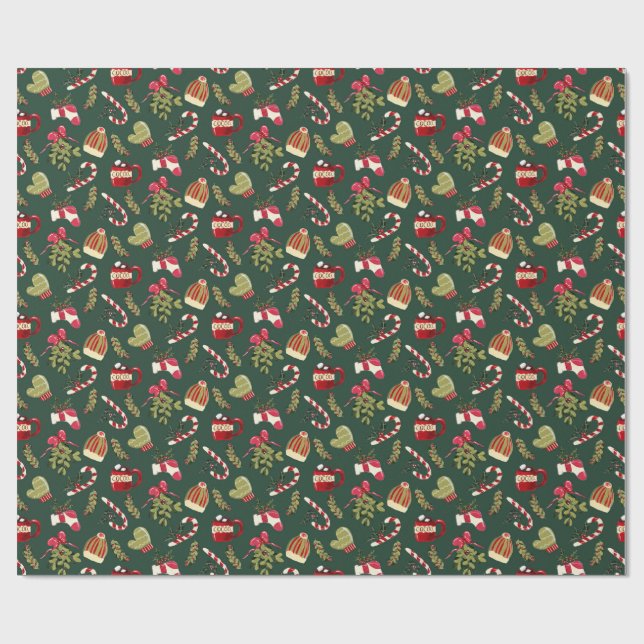 Julmorgon med kakao och marmelad presentpapper (Platt)