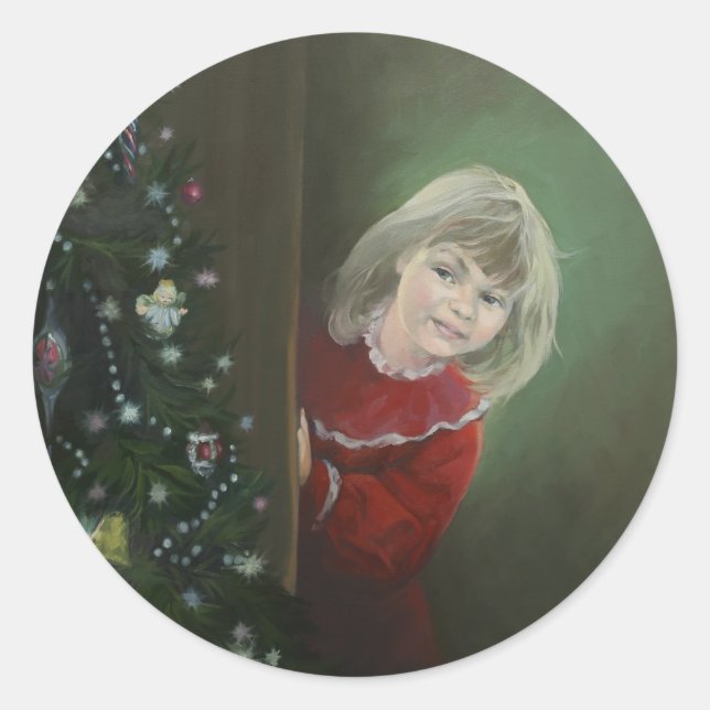 Julmorgon Runt Klistermärke (Framsida)