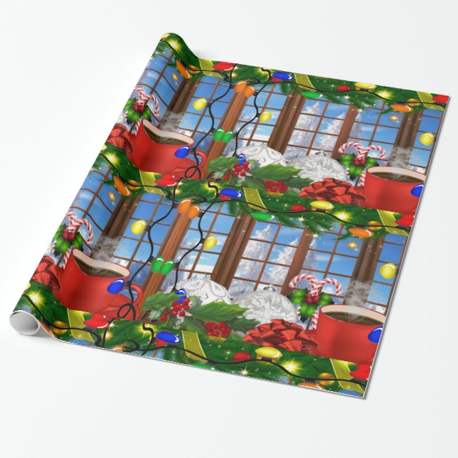 Julmorgon Wrapping Papper Presentpapper (Utrullad)