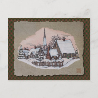 Julmorgonankomst Helg Vykort