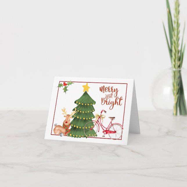 Julmorgoncykel Helgkort (Framsida)