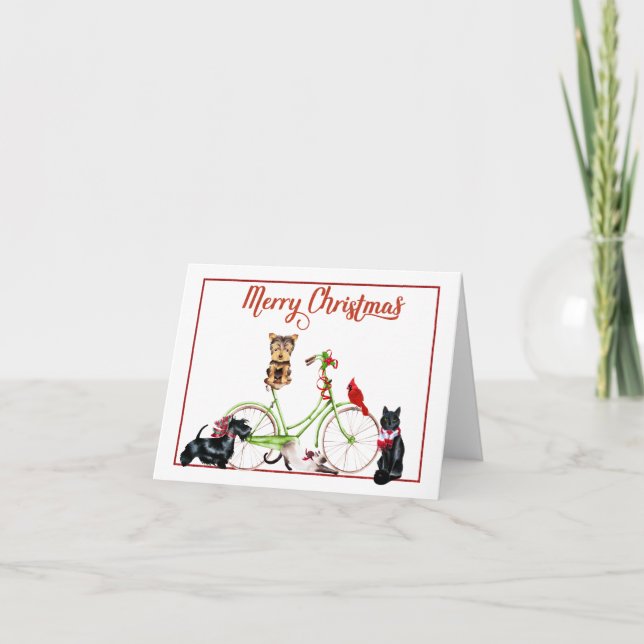 Julmorgoncykel Helgkort (Framsida)