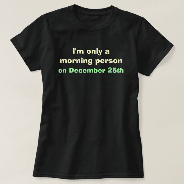 Julmorgonperson Tee Shirt (Design framsida)