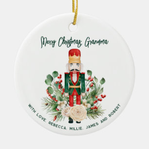 Julmormfoto och Nutcracker-skript Julgransprydnad Keramik