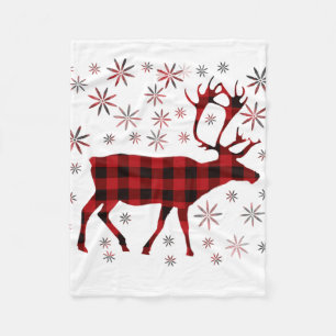 Julmos, hjort, älk, karibou, rödspätta fleecefilt