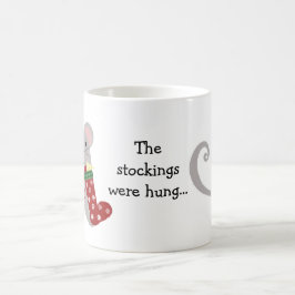 Julmössor med julstrumpor kaffemugg