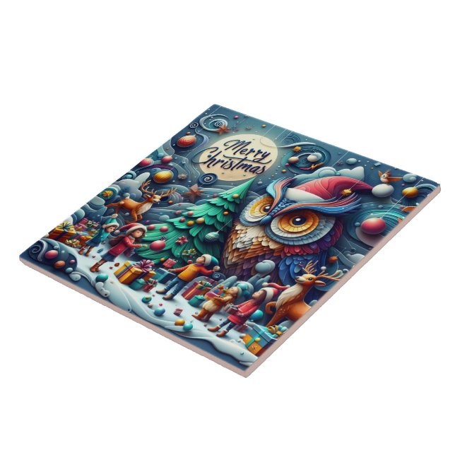 Julmöte under ett viskigt uggla kakelplatta (Sidan)