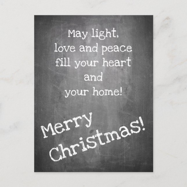 Julmotiv i stil-JULAFTON i schalkboard Vykort (Framsida)