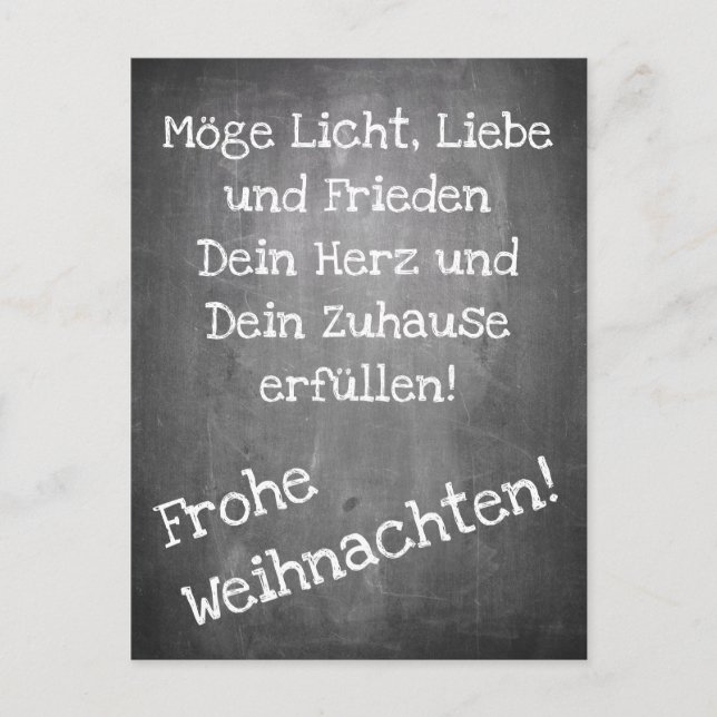 Julmotiv i stil-JULAFTON i schalkboard Vykort (Framsida)