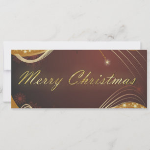 Julmotiv med guld och röd bakgrund julkort