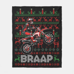Julmotorcykel Motocross Braap Dirt Bike Fleecefilt