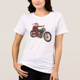 Julmotorcykel Rider Graphic Santa T Shirt
