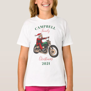 Julmotorcyklist - matchande Anpassningsbar T Shirt