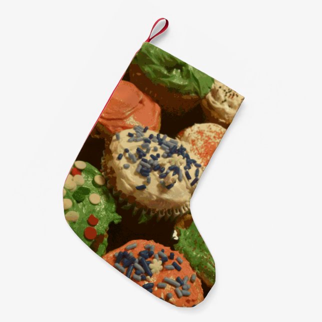 JulMuffinsar med Sprinkles Liten Julstrumpa (Framsidan (Hängande))