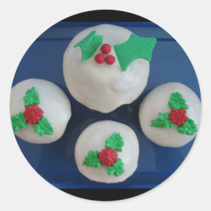JulMuffinsar Runt Klistermärke
