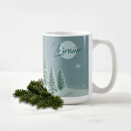 Julmugg av blågran kaffemugg