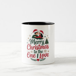 Julmugg _ God Jul till den jag älskar Två-Tonad Mugg