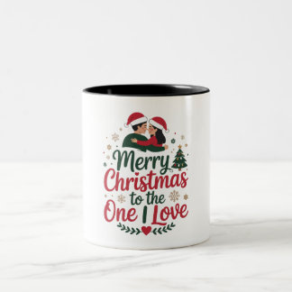 Julmugg _ God Jul till den jag älskar Två-Tonad Mugg