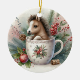 Julmugg Häst Julgransprydnad Keramik