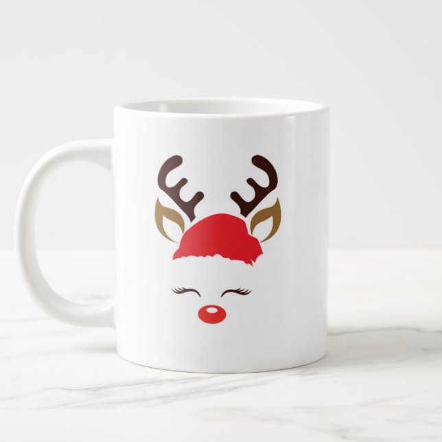 Julmugg – Klassisk Holiday Kakao & Kaffekopp Jumbo Mugg (Vänster)
