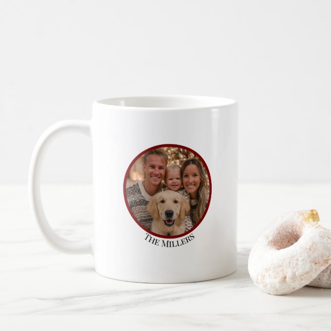 Julmugg - Lägg till ditt foto och text Kaffemugg (Med munk)
