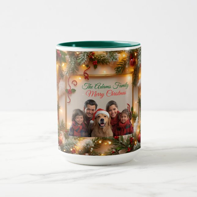 Julmugg med familjefoto | Personlig julpresent  Mugg (Center)