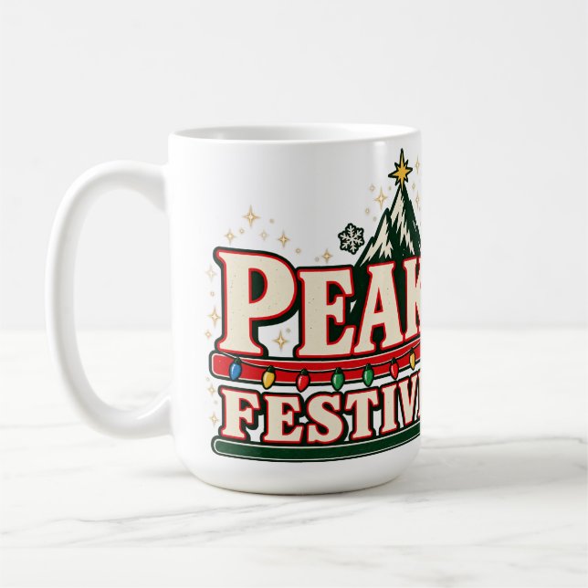 Julmugg med högtidlig topp kaffemugg (Vänster)