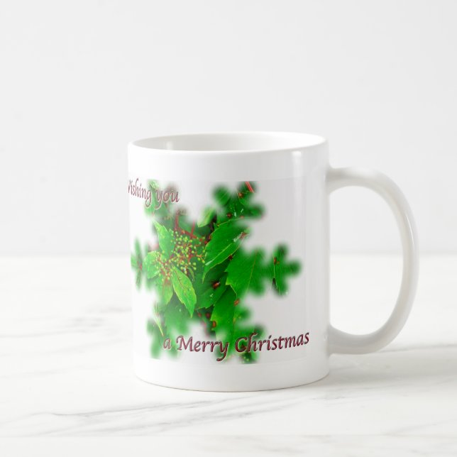 Julmugg med löv kaffemugg (Höger)