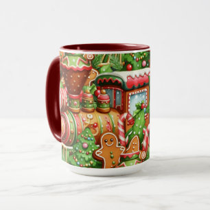 Julmugg med pepparkakståg mugg
