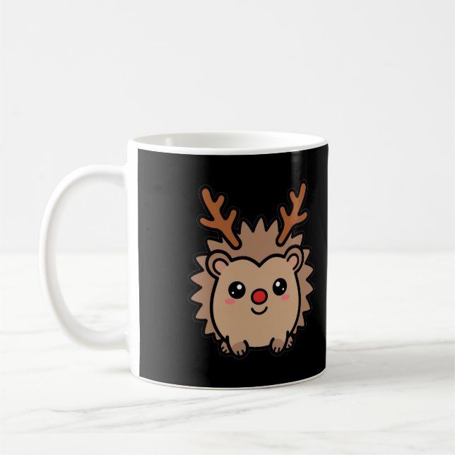 Julmugg med ren igelkott kaffemugg (Vänster)