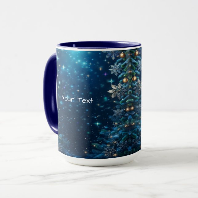 Julmugg med snöflingor mugg (Framsida vänster)