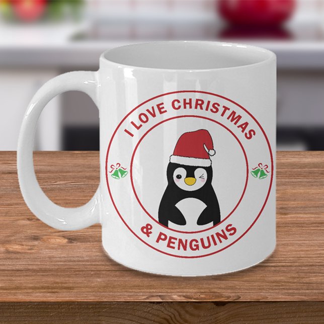 Julmugg Snäll Pingvin Present Kaffemugg (Skapare uppladdad)