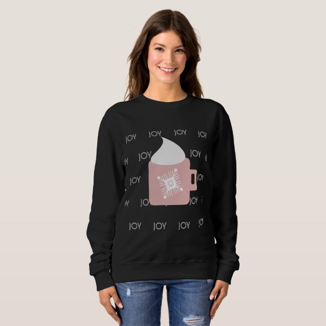 Julmugg Snöflinga Glädje Vinter T Shirt (Hel framsida)
