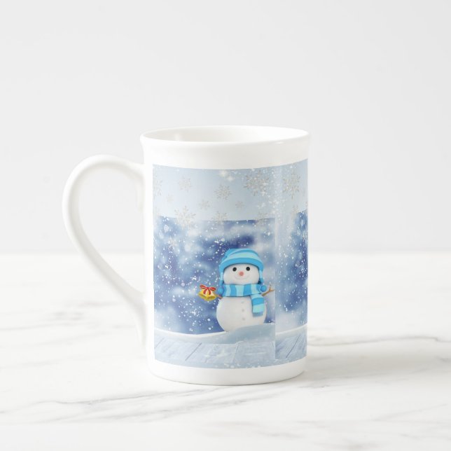 Julmugg, Snöman, God Jul Benporslin Mugg (Vänster)